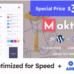 Maktub Theme – Minimal & Lightweight Blog for WordPress 2.0.5